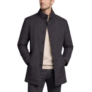 Calvin Klein Men's Black Single-Breasted Rain Coat